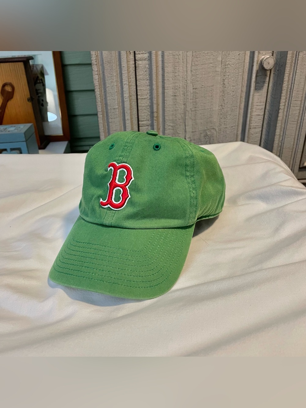 Boston Red Sox Strapback Hat/Cap - Twins Enterprise Brand -Shamrock/St Patricks